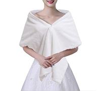 GRACEART Donna Pelliccia Stola Scialle Sciarpa Elegante per Matrimonio Invernale Cerimonia Sposa Damigella (A)