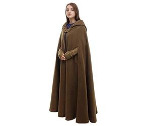 GRACEART Donna Poncho Mantella Lungo Largo alla Moda con Bottoni Cosplay Mantello (Lungo-Army Green)