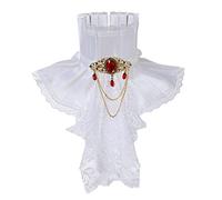 GRACEART Elisabettiano Jabot Collare Collo Gorgiere (Bianca)
