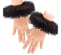 GRACEART Elisabettiano Polso Ruffs Arruffato Polsino Clown Braccio Bande