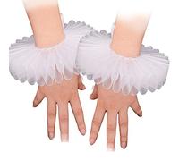 GRACEART Elisabettiano Polso Ruffs Arruffato Polsino Clown Braccio Bande Costume