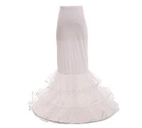 GRACEART Gonna a cerchio da donna, abito da sposa, sottoveste, bianco, Taglia unica
