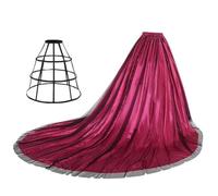 GRACEART Gonna da sposa in tulle, lunghezza fino al pavimento, per feste di nozze, Rosso rosato, Taglia unica