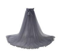 GRACEART Gonna Lunga in Tulle da Donna con Fiocco alla Vita Wedding Lady (Grigio)