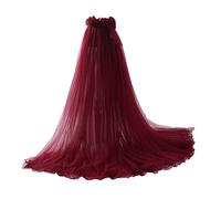GRACEART Gonna Lunga in Tulle da Donna con Fiocco alla Vita Wedding Lady (Vino Rosso)