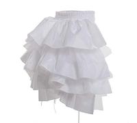 GRACEART Gonna Tulle Donna Vintage Tutu Petticoat Steampunk Sottogonna Gonna Regolabile (L, Bianco)