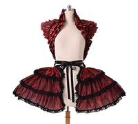 GRACEART Gonne Steampunk da Donna Sciarpa Gotica Accessori travestiti per Mardi Gras di Carnevale (Vino Rosso)