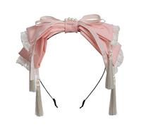 GRACEART Lolita Grande Bowknot Pizzo Fascia per Capelli Rosa
