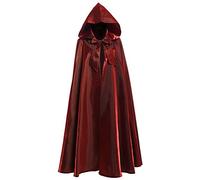 GRACEART Mantello con Cappuccio Lungo in Costume di Halloween Capo Masquerade (Vino Rosso)