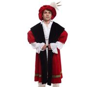 GRACEART Mantello da Mantello Uomo Shakespeare Enrico VIII Costume da Medievale Adulti Perfetto per Cosplay (L)