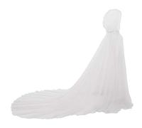 GRACEART Mantello da Sposa Mantello Lungo Tulle Abito da Sposa Costumi per Halloween (Bianco)