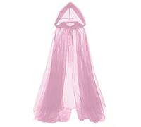 GRACEART Mantello lungo da donna, stile medievale, per Halloween, cosplay, vintage, vampiro, horror, sposa, mantello lungo, rosa, Taglia unica