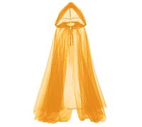 GRACEART Mantello lungo da donna, stile medievale, per Halloween, cosplay, vintage, vampiro, horror, sposa, mantello lungo, Arancione, Taglia unica