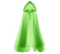 GRACEART Mantello lungo da donna, stile medievale, per Halloween, cosplay, vintage, vampiro, horror, sposa, mantello lungo, Verde, Taglia unica