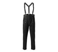 GRACEART Pantaloni da Uomo Steampunk Slim Casual Vittoriano Gotico Costume (S, Nero (Pantaloni + Bretelle))