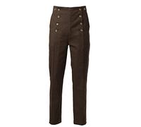 GRACEART Pantaloni da Uomo Steampunk Slim Casual Vittoriano Gotico Pantaloni (M, Marrone)