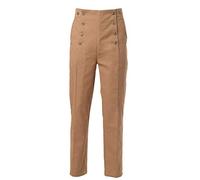 GRACEART Pantaloni da Uomo Steampunk Slim Casual Vittoriano Gotico Pantaloni (S, Cachi)