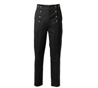 GRACEART Pantaloni da Uomo Steampunk Slim Casual Vittoriano Gotico Pantaloni (XXL, Nero)