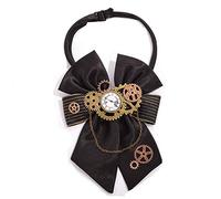 GRACEART Papillon Steampunk fatto a mano, Nero-2, Etichettalia unica