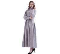 GRACEART Pioniere Donna Costumi Prateria Vestito Vittoriana Adulti Cameriera Costumi (M, Grigio)