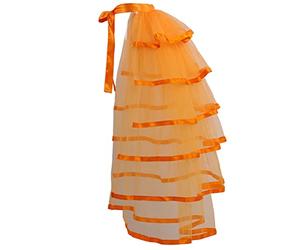 GRACEART - Sopragonna/sottogonna in stile vittoriano steampunk con cintura, Colore: arancione., Einheitsgröße