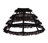 GRACEART Sottogonna Petticoat Donna Gonna 3 Cerchio Crinolina Lace (Nero)