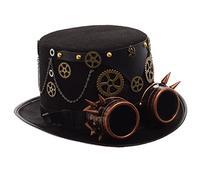 GRACEART Steampunk Cappelli a cilindro con googles(Vari stili) (Head circumferences-61CM)