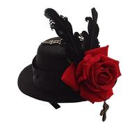 GRACEART Steampunk Donna Mini Superiore Cappello (Nero)