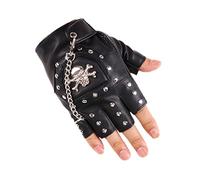 GRACEART Steampunk Gloves Gothic Mens Guanti senza dita, Teschio, Taglia unica