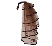 GRACEART Victorian Steampunk Nero Trambusto tutù in Pizzo Cintura Sottogonna (Marrone)