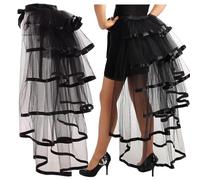 GRACEART Victorian Steampunk Nero Trambusto tutù in Pizzo Cintura Sottogonna (Orlo Nero)