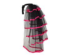 GRACEART Victorian Steampunk Nero Trambusto tutù in Pizzo Cintura Sottogonna (Orlo Rosa)