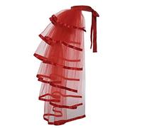 GRACEART Victorian Steampunk Nero Trambusto tutù in Pizzo Cintura Sottogonna (Rosso)
