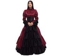 GRACEART Vittoriano Abito da Ballo da Donna Carnevale Costume di Carnevale (L, Vino Rosso)