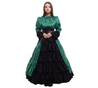 GRACEART Vittoriano Abito da Ballo da Donna Carnevale Costume di Carnevale (S, Verde)