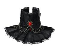GRACEART Vittoriano Alto Collo Gorgiera Collare Fronzolo Cammeo Collana Girocollo (Nero)