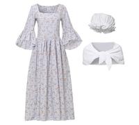 GRACEART Vittoriano Donna Costume Vestito (L, Grigio)