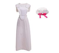 GRACEART vittoriano grembiulino Grembiule con berretto da baseball 100% cotone (Opzione 4 stili) (Stile -1)