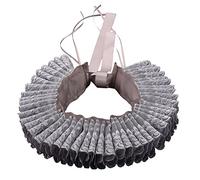 GRACEART Vittoriano Increspatura Collare Sciarpa con Grigio Pizzo (Grigio)