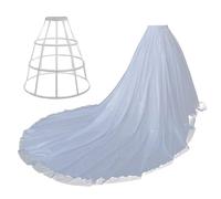 GRACEART Wedding Lady Gonna Lunga in Tulle da Puffy Vintage da Donna Gonne (Bianco)