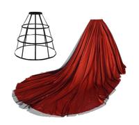 GRACEART Wedding Lady Gonna Lunga in Tulle da Puffy Vintage da Donna Gonne (Rosso)