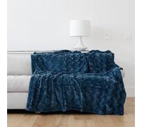 GRACED SOFT LUXURIES Coperta oversize, calda, accogliente, confortevole, coccolosa, elegante, morbida, in finta pelliccia, per casa, divano, letto, divano, sedia, viaggi (XL 152,4 x 203,2 cm, blu)