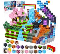 GraceDuck Costruzioni Magnetiche - 150 Pezzi Costruisci il Castello Degli Spadaccini della Foresta Oscura - Montessori Giocattoli Magnetici per Bambini Regali di Pasqua - Giocattoli Sensoriali STEM