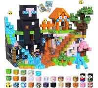 GraceDuck Costruzioni Magnetiche, 200 Pcs Blocchi Magnetici per Bambini - Costruire la Foresta Oscura e il Castello Rosa - Giocattoli Magnetici Montessori per Bambini dai 3 ai 9 Anni Regali di Pasqua
