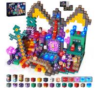 GraceDuck Costruzioni Magnetiche per Bambini 150 pezzi - Cavalieri e principesse esplorano un regno sotterraneo, gioco creativo con blocchi magnetici come giocattolo educativo regalo per bambini 4-12