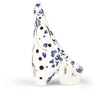 Graceful Ocarina Retro Classic 12 Hole Ocarina in C Key Bianco/Giallo Strumento musicale in porcellana bianca e blu Elementi cinesi Amante della musica Ocarina for regalo for principianti Flauto di ce