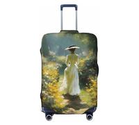 Graceful Woman Back Garden Path, copribagagli da viaggio elastico, antipolvere, antigraffio, adatto per valigie da 56-61 cm