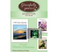 Gracefully Yours come unto Me simpatia biglietti di auguri con Heather Tocquigny, 12, 4 disegni/3 ciascuno con incisione messaggio