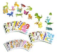 Graceifulio 3d Cartoon Puzzle, Educational 3d Cartoon Puzzle, For Kids Ages 4-8, Best Educational Gift For Boys & Girls Art Diy Craft Gift Décor (Insect + Animal + Dinosaur 75pcs)