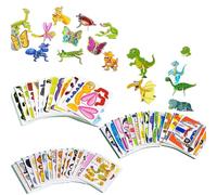 Graceifulio 3d Cartoon Puzzle, Educational 3d Cartoon Puzzle, For Kids Ages 4-8, Best Educational Gift For Boys & Girls Art Diy Craft Gift Décor (Insect + Plane + Animal 75pcs)